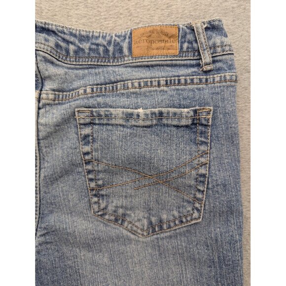 Aeropostale Jeans Womens 13/14 Blue Chelsea Bootcut Stretch Denim Light Wash - Picture 10 of 15